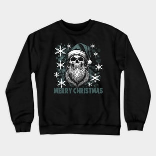 Santa Skull Collection 4 Green Crewneck Sweatshirt